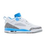 Jordan Spizike Low UNC men's sneakers in white and Carolina blue