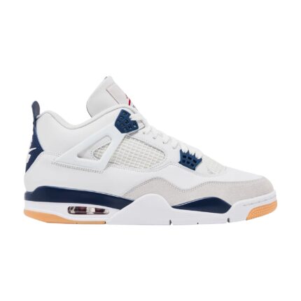 Nike SB x Air Jordan 4 Retro SP Navy white leather and grey suede upper with navy accents