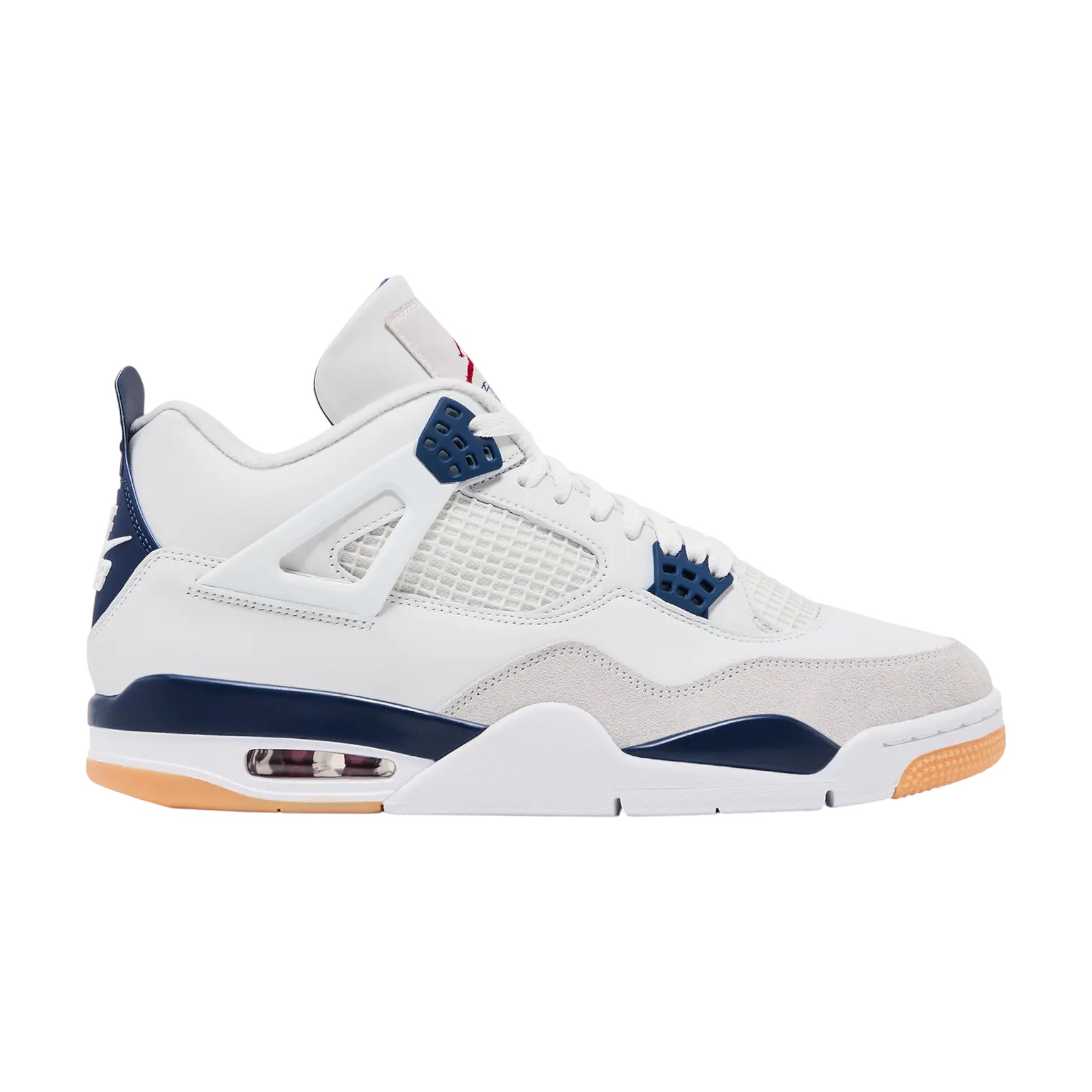 52 Nike SB x Air Jordan 4 Retro SP Navy white leather and grey suede upper with navy accents