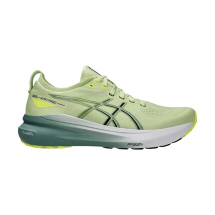 sics Gel-Kayano 31 running shoes with adaptive stability and FF Blast Plus Eco cushioning in a balanced stride design
